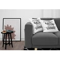 thumbnail image 3 of Ambesonne Saying Throw Pillow Cover 2 Pack, Floral Phrase, 16", Black and White, 3 of 5