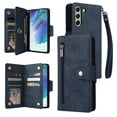 thumbnail image 1 of Case for Samsung Galaxy S21 FE 5G/4G Magnetic Leather Zipper Wallet Cover Card Holder, 1 of 5