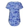 thumbnail image 5 of Frostluinai Women's Plus Size Henley Shirts Short Sleeve Summer Tops Pleated Buttons Up Tunic, 5 of 5