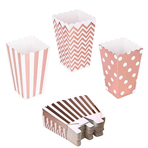 YESON Black Popcorn Boxes Mini Paper Popcorn Box for Party,Pack of 36 