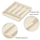thumbnail image 5 of Bandeja organizadora para cajones de cubiertos, almacenamiento de cubiertos de plástico para cajones de cocina, soporte para cubiertos y utensilios, divisor para cucharas, tenedores, cuchillos,, 5 of 5