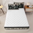 thumbnail image 4 of Erosebridal Rustic Deer Silhouette Zipper Queen Comforter Set with Fitted Sheet and 2 Pillowcases,Pine Tree Wood Zipper Bedding Set For Boys,Reversible,4 Pieces, 4 of 7