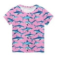 thumbnail image 3 of T-Shirts for Boys Summer Casual Graphic Tees Short Sleeve Shark Tops School Dailywear Fashion Outfits, Pink, 3 Years, 3 of 6