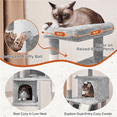 thumbnail image 5 of Yaheetech 36.2'' H Cat Tree Tower House with Double Condos Scratching Posts Sisal Rope Furry Ball for Cats and Kittens, Light Gray, 5 of 10