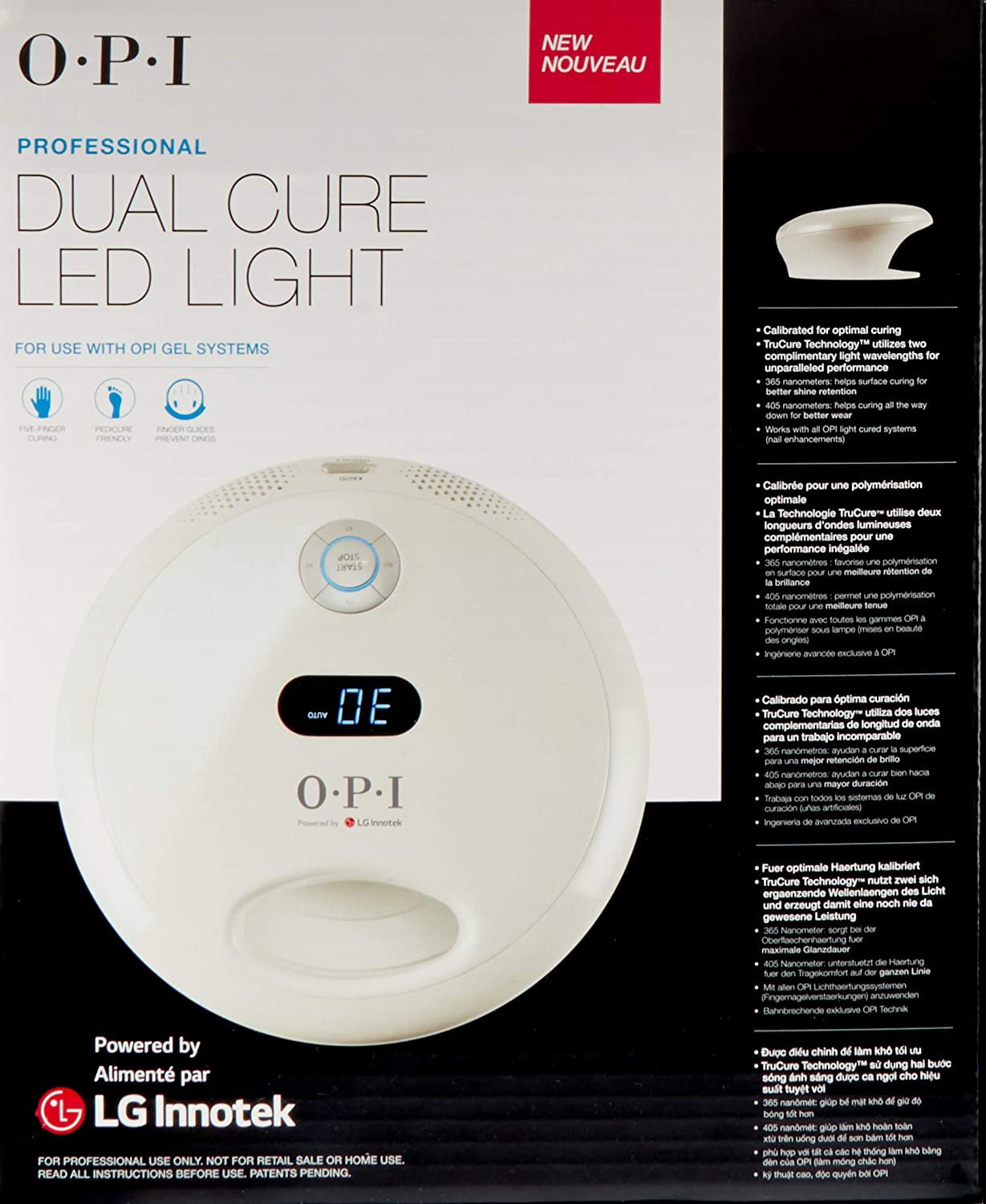 ($360 Value) OPI Dual Cure LED Light Uv Gel Nail Polish Curing Lamp