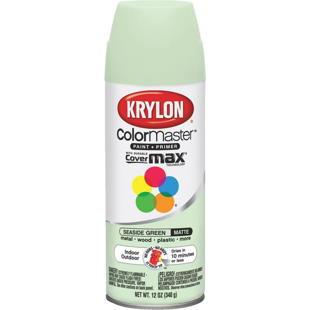 Krylon COLORmaxx K05552007 Spray Paint, Matte, Seaside Green, 12 oz