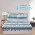 thumbnail image 2 of Floral Printed Sheet Set King Soft Microfiber Botanical Bed Sheets Extra Deep Pocket Pieces, 2 of 7
