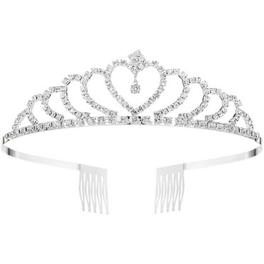 Prom Headpiece Wedding Hair Accessories Rhinestone Crown Red Dress Scarf Ring Baby