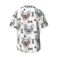 thumbnail image 7 of Kdxio Men's Hawaiian Shirt for Men Short Sleeve Shirt Cute French Bulldog Summer Casual Holiday Beach Button Down T-Shirts, 7 of 7