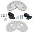 thumbnail image 2 of TRQ Front and Rear Performance Brake Pad & Rotor Kit Brake Pads Brake Rotors Set Ceramic Premium G-Coated Fits Select 2011-2014 Ford Edge 2011-2015 Lincoln MKX, 2 of 6