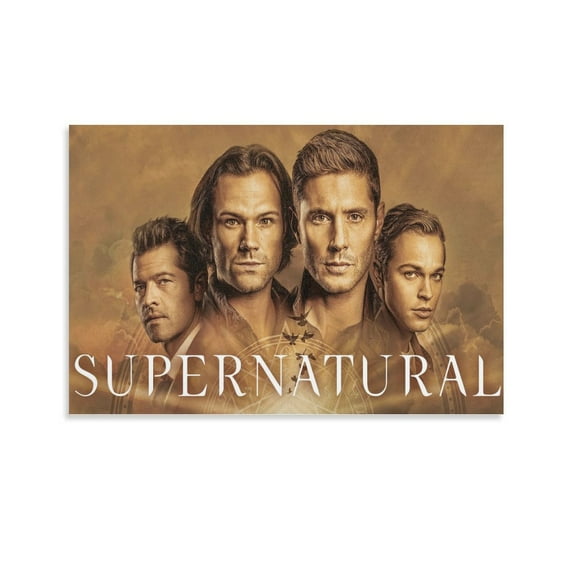 Supernatural TV Show Poster Posters Wall Art Painting Canvas Gift Living Room Prints Bedroom Decor Poster Artworks 16x24inch(40x60cm)