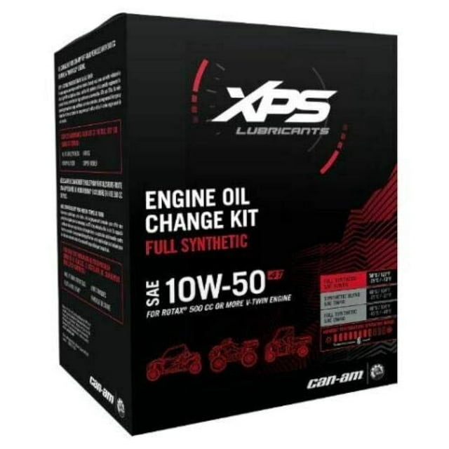 BRP XPS Can-Am 4T 10W-50 Synthetic Oil Change Kit for Rotax 500 cc+, 9779252
