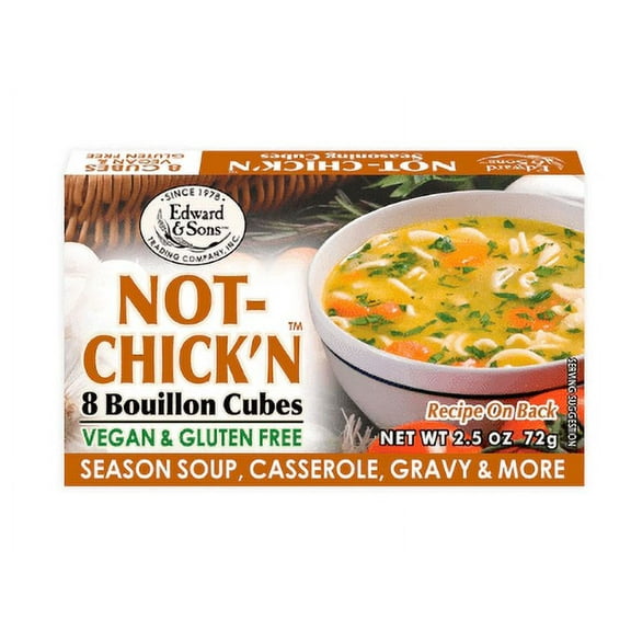 Edward & Sons, Not-Chick'n, Bouillon Cubes, 8 Cubes (Case of 12)