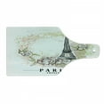 thumbnail image 1 of Paris Cutting Board, Floral Design of the Famous Eiffel Tower, Decorative Tempered Glass Cutting and Serving Board, in 3 Sizes, by Ambesonne, 1 of 2
