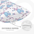 thumbnail image 2 of Plush Throw Pillow Covers, Abstract Cute Poodle Dog Blue Pillow Cases with Invisible Zipper, Breathable Microfiber Pillow Cases Standard Size for Sleeping Bedroom Sofa Living Room 16x24, 2 of 5