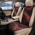 thumbnail image 2 of Eheartsgir Non-Slip Automotive Cover for SUV, Polyester Fabric Durable Car Front Seat Covers, Red Gold Marbled Print, 2 of 7