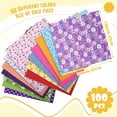 thumbnail image 2 of 100 Pcs 10 x 10 Inch Quilting Cotton Fabric Bundle for DIY Sewing Fabric Precuts Quilt Squares Multi Color Printed Floral Square Patchwork Supplies for Quilting Patchwork, DIY Craft, Scrapbooking, 2 of 5