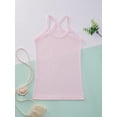 thumbnail image 3 of Eandarui Kids Girls Dance Cotton Tank Top Y-Back Camisole Spaghetti Straps Vest Yoga Workout Basic Pink 160, 3 of 6