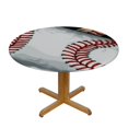 thumbnail image 3 of Baseball Round Fitted Tablecloth, Sport Ball Elastic Tablecloth for Round Tables, Waterproof Table Cover, 3 of 8