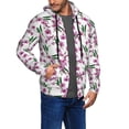 thumbnail image 2 of Kdxio Orchids Flowers Print Men Hoodies Casual Hoodies for Men with Zip Pockets Full Zip Long Sleeve Sweatshirt Sports Hooded Jacket-Small, 2 of 5