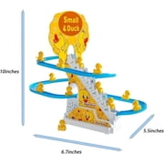 Duck Roller Coaster,Funny Duck Climbing Stairs Toy,Escalator Roller Coaster Toy,Automatic Track Slide Toy,Coaster Track Toy with Music&Light,Intoor Duck Slide Toy for Kids(9 Ducks(Rechargeable))