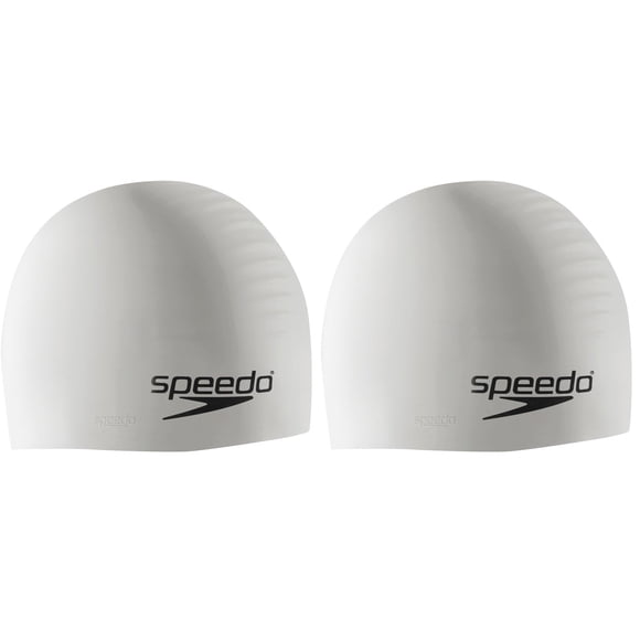 Gorro de natación de silicona Speedo unisex para adultos, pack de 2