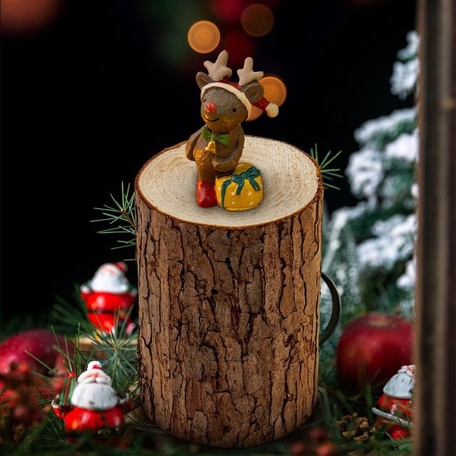 Adornos de Madera Brasileña Xihbxyly Decoración navideña