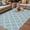 Teal Blue, variant on Deep Red Morocco Outdoor Rug for Patio/Deck/Porch, Non-Slip Large Area Rug 5 x 7 Ft, Retro Farmhouse Quatrefoil Plaid Indoor Outdoor Rugs Washable Area Rugs, Reversible Camping Rug Carpet Runner