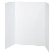 Tri-Fold Presentation Board, 40"X28", Pack of 8, White,
