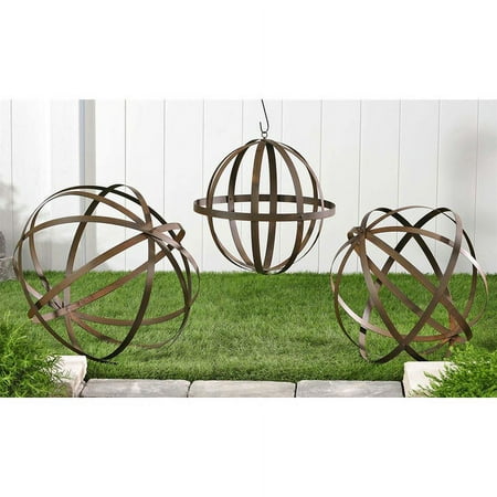 Giftcraft 3 Piece Ball Decorations Gothic Trellis Set