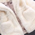 thumbnail image 5 of Xmarks Girls Winter Warm Coats Ear Hooded Faux Fur Fleece Jacket Beige 1-7T, 5 of 8