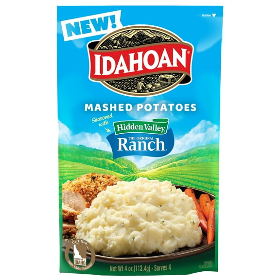 Pack of 4 Idahoan Hidden Valley Ranch Mashed Potatoes - 4 oz - Package may vary