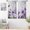 Purple, variant on Teal Floral Kitchen Curtains 27.5W x 39L Inch Small Mini Turquoise Aqua Flower Rustic Country White Daisy Butterfly Rod Pocket Short Tiers for Cafe Window Drapes Treatment Fabric 2 Panels
