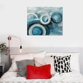 thumbnail image 5 of Orinice  Wall Art for Living Room Large Abstract Wall Pictures Teal Gray Modern Office Paintings Ready to Hang for Dining Room Bedroom Bathroom Canvas Artwork Print Wall Decor  20x16in, 5 of 6