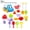 Colorful, variant on Beach Sand Toy Set 16 Piece 18 Piece Kids Sandcastle Play Set with Bucket Shovels Molds and Toy Truck for Beach Outdoor Play