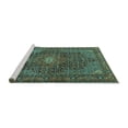 thumbnail image 2 of Ahgly Company Machine Washable Indoor Rectangle Persian Turquoise Blue Traditional Area Rugs, 6' x 9', 2 of 4