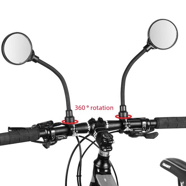 DRCKHROS Universal Rearview Mirror for Bicycles, Motorcycles & Electric Bikes - 360° Rotatable, Adjustable Flexible Tube, Reflective Lens for Enhanced Safety, Unisex Design, Durable Construction