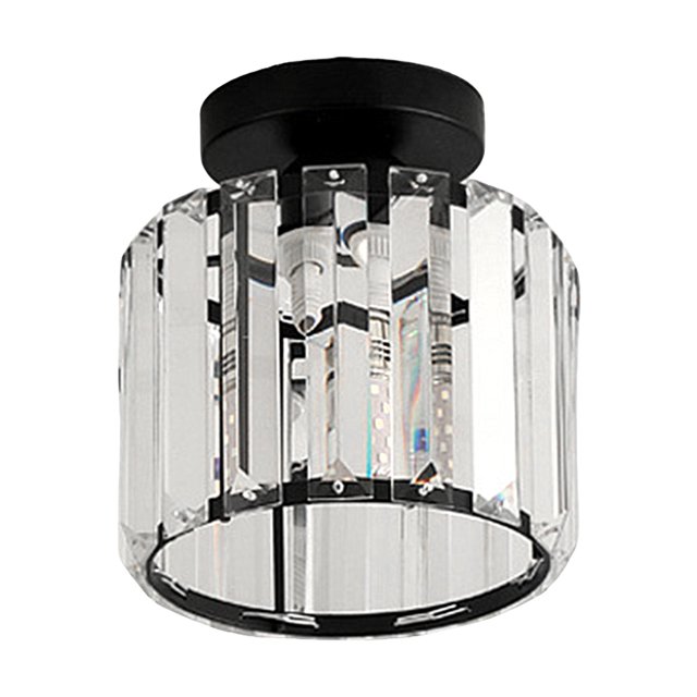 Lámpara Techo Cristal Con 3 Bombillas LED Casquillo E27 para Pasillo