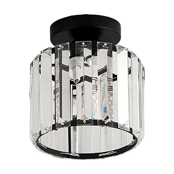 Lámpara Techo Cristal Con 3 Bombillas LED Casquillo E27 para Pasillo