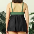 thumbnail image 5 of PEASKJP Women's Bikini Swimsuits 2 Piece Plus Size High Waisted Modest Bikini Swimwear Green 2XL, 5 of 5
