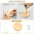 thumbnail image 4 of EIGTHTAIL Support Porte-Banane Support Porte-Banane en Forme de Lune Support Porte-Fruits en Métal avec Base en Bois Support Porte-Banane Stable Support Décoratif pour Suspendre Banane et Raisin, 4 of 10