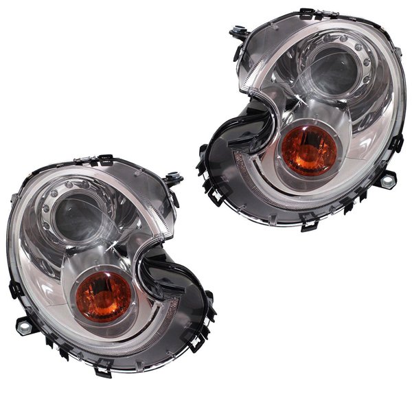 0715 Mini Cooper Front Headlight Headlamp HID/Xenon Head Light Lamp Set Pair