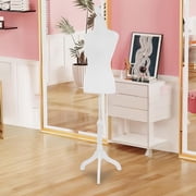 FDW Adjustable Female Dress Form Sewing Mannequin, 50-63 Waist, White, Wooden Tripod Stand