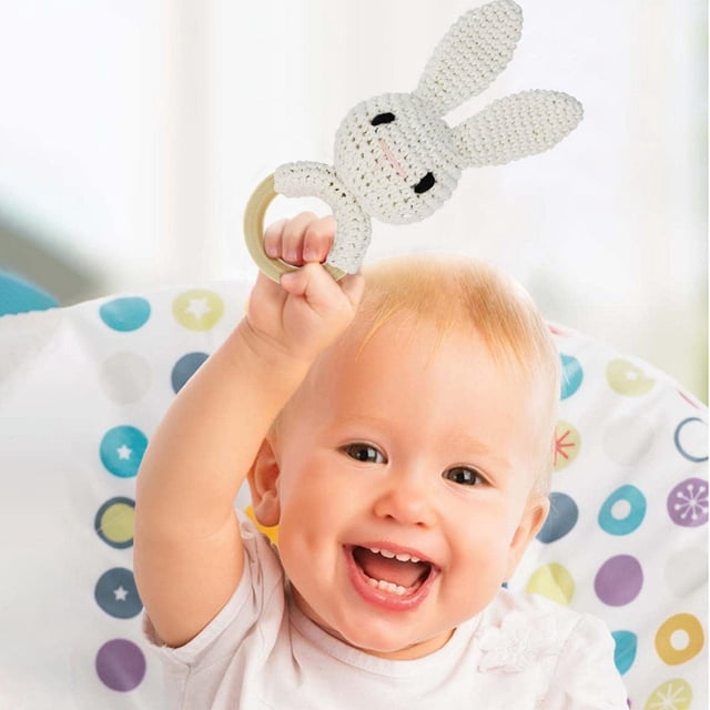 Mordedores para bebés Juguetes hechos a mano con agarre de sonajero Mordedores para bebés durante 3 meses por encima de las encías doloridas del bebé Mordedores Regalo de guardería Alivio del dolor A Wmkox8yii shdjk5772