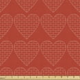 thumbnail image 1 of Brick Sofa Upholstery Fabric by the Yard, Vibrant Composition of Heart Shaped Blocks Geometric Rectangular, Decorative Fabric for DIY & Home Accents, 5 Yards, Vermilion Pale Salmon by Ambesonne, 1 of 4