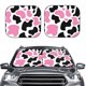 thumbnail image 2 of Fotbe Cow Spots Juego de 2 Piezas de Parasoles para Parabrisas | Bloqueador Solar para Auto | Accesorios Plegables para Protección Solar Interior-Small, 2 of 6