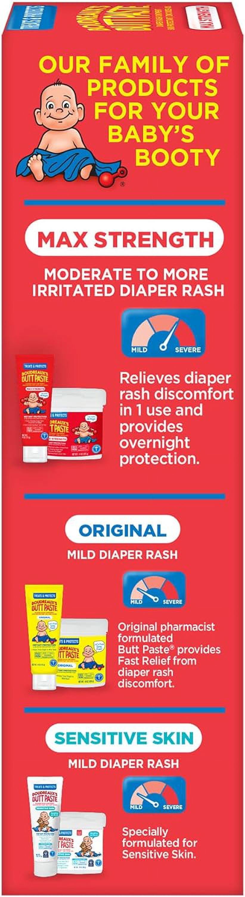 3 pack Boudreaux's Butt Paste Maximum Strength Diaper Rash Ointment, 4oz each