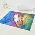 thumbnail image 2 of Rainbow Tie Dye Cloud Pattern Blanket,Comfortable Soft Lamb Wool Throw Blanket,All Season,Warm Lightweight Blankets for Sofa Bed Couch Living Room Chair,30"x40", 2 of 4