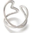 thumbnail image 3 of 1Pcs Cuff Rings Line Design Personalized Knuckle Ring for Dainty Trendy Jewelry Gift Stainless Steel Color Adjustable 31mm, 3 of 3
