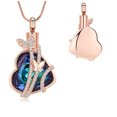 thumbnail image 3 of Heart Urn Necklace for Ashes Crystal Butterfly Cremation Jewelry Ashes Pendant Memorial Urn Locket Keepsake Necklace Gift for Women, 3 of 5